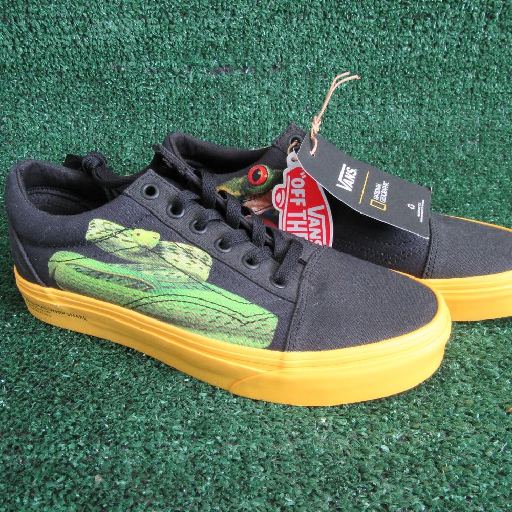 NWT Men's 5 1/2 Women's 7 Vans X National Geographic Photo Ark Sneakers Shoes